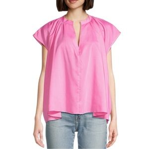 🌻NEW w/tags Anthropologie Harshman Pink Finch Blouse Size 3X